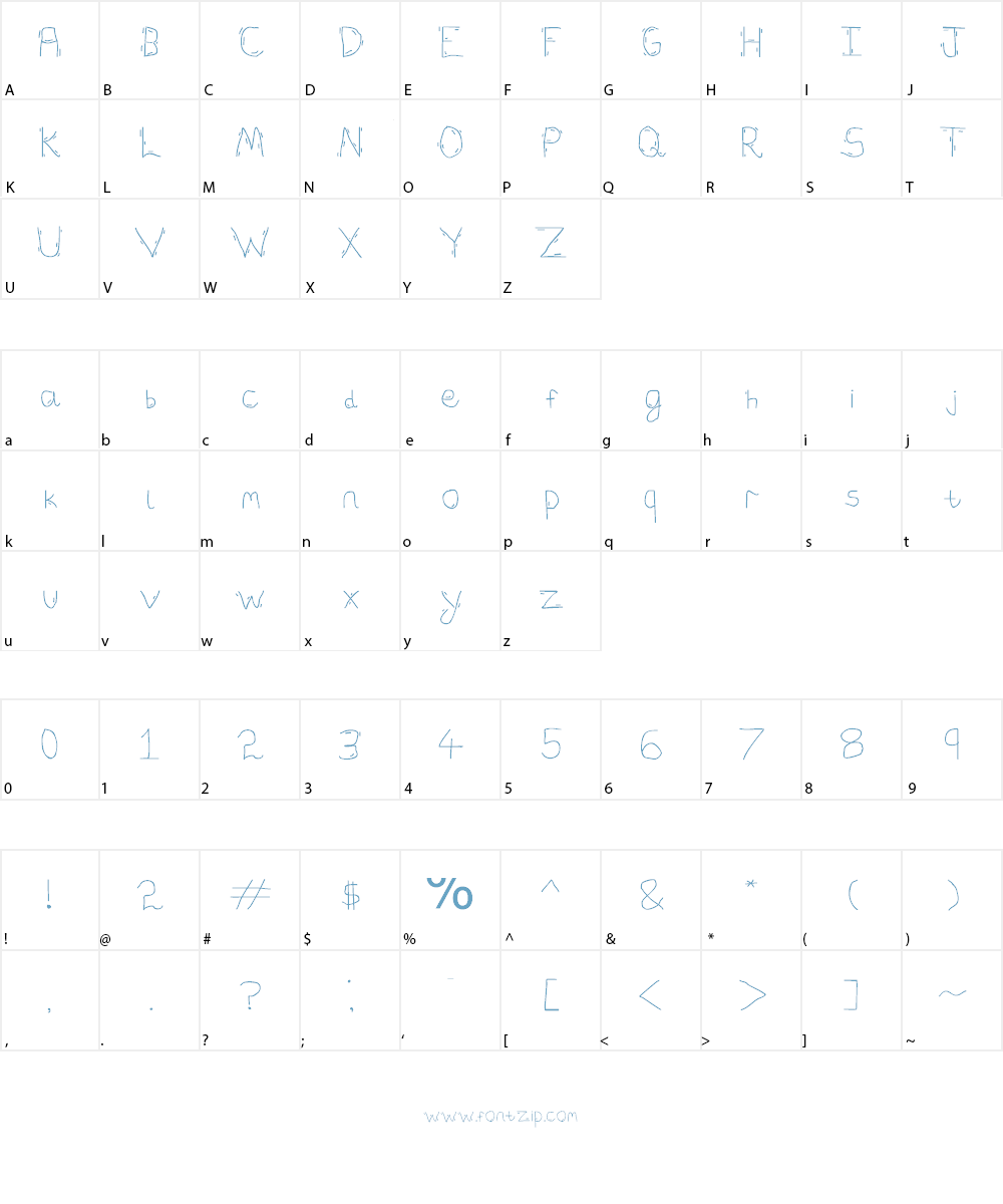 Forky Font Character